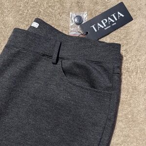TAPATA Charcoal Gray Flare Pants | XL 16 | NWT | Bootcut | 28” Inseam